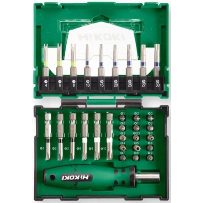 HiKOKI 40030023 zestaw bitów 31 elementów (BOX II)